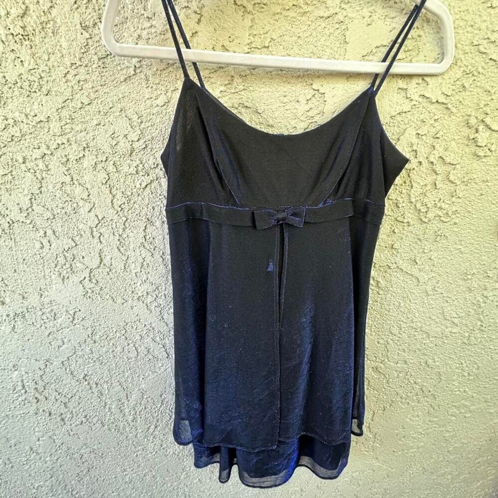 90s blue slip top in